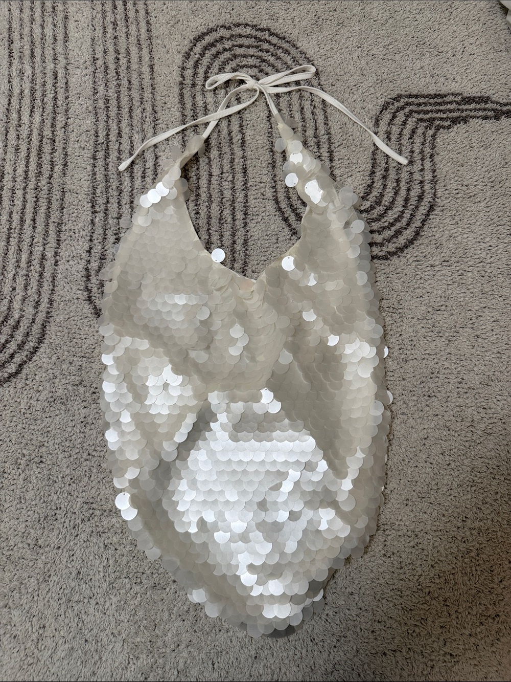Sequined Halter Top